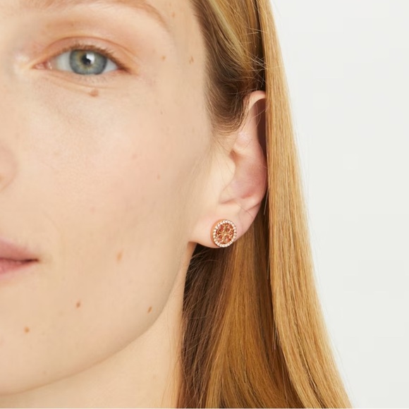 🫦Host Pick🪸Tory Burch Miller Pave Stud Earrings - Picture 3 of 3